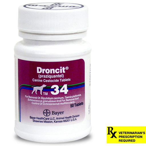 Rx Droncit for Dogs, 34 mg Tablets - Jeffers - Animal Health & Wellness > Medicine