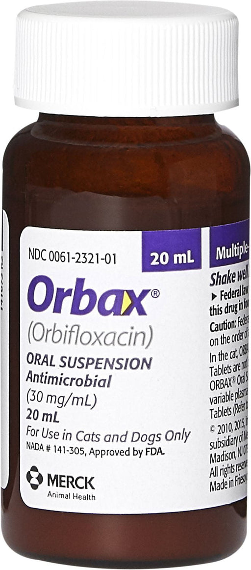 Rx Orbax Oral Suspension, 6 x 20ml Bottles - Jeffers - Animal Health & Wellness > Medicine