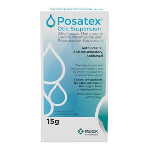 Rx Posatex Otic Suspension, 15 gm Bottle - Jeffers - Animal Health & Wellness > Medicine