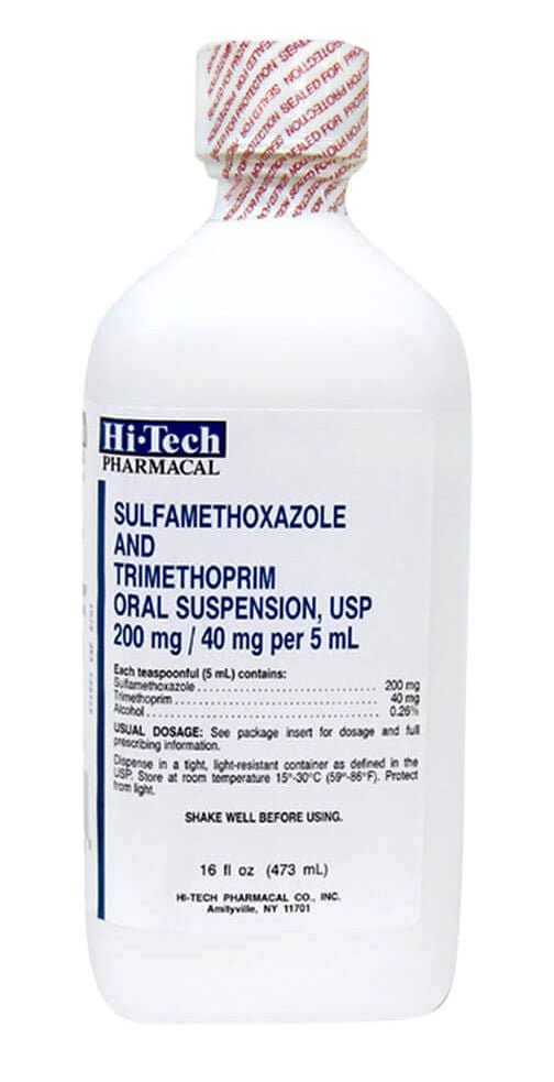 Rx SMZ/TMP 240mg/5mL, 473 mL Suspension - Jeffers - Animal Health & Wellness > Medicine