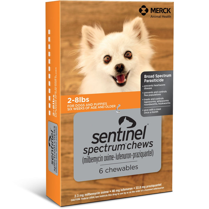 Sentinel Spectrum Chews for Dogs, 6 Chews - Jeffers - Animal Health & Wellness > Flea & Tick Control