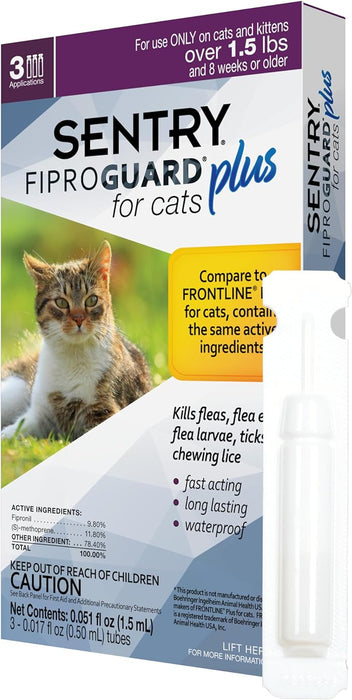 Sentry Fiproguard Plus for Cats - Jeffers - Animal Health & Wellness > Flea & Tick Control