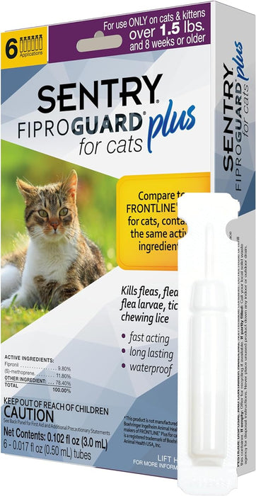 Sentry Fiproguard Plus for Cats - Jeffers - Animal Health & Wellness > Flea & Tick Control