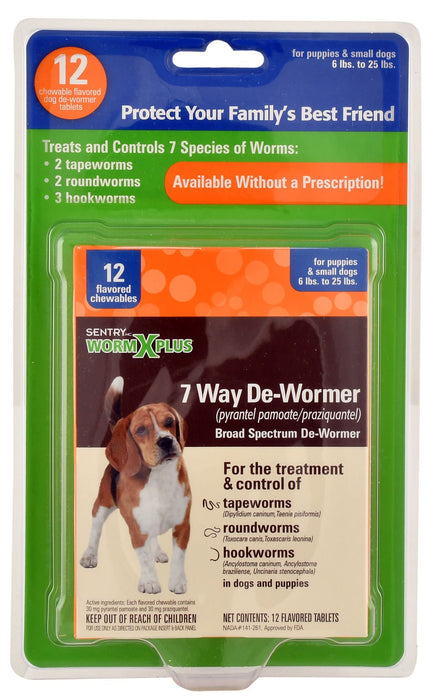 Sentry HC WormX Plus 7 - Way Dog Dewormer - Jeffers - Animal Health & Wellness > Medicine