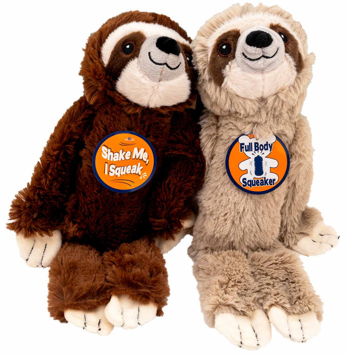 Shake & Squeak Plush Sloth Dog Toy, Assorted - Jeffers - Dog Supplies > Dog Toys