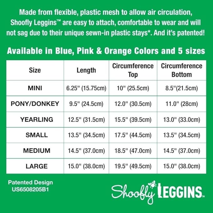 ShooFly Leggins for Medium Horse, 4 - pack - Jeffers - Horse Supplies > Horse Boots & Leg Wraps