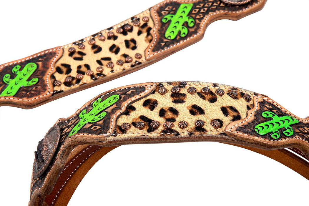 Showman Cactus & Cheetah Tack Set - Jeffers - Horse Supplies > Horse Tack > Tack Sets