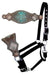 Showman Gator Bronc Halter, Turquoise/Brown - Jeffers - Horse Supplies > Horse Tack > Horse Halters