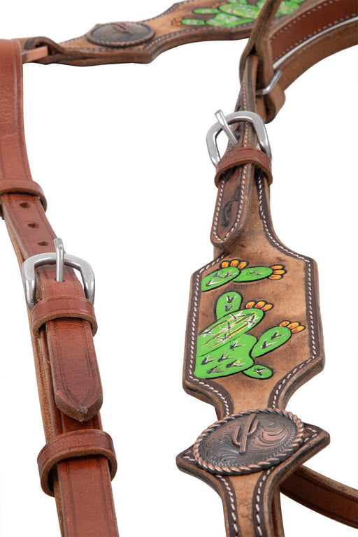 Showman Hand Painted Cactus Tack Set - Jeffers - Horse Supplies > Horse Tack > Bridles & Headstalls