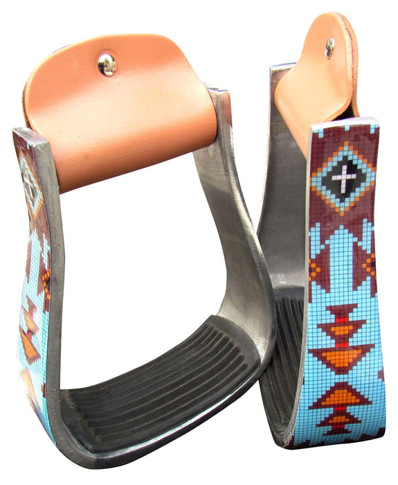 Showman Navajo Aluminum Stirrups - Jeffers - Horse Supplies > Horse Tack > Stirrups