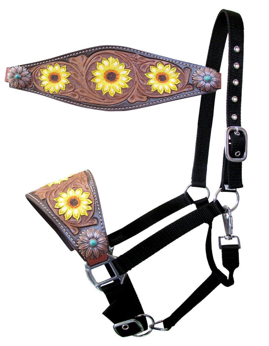 Showman 'Sunflower Fields' Bronc Halter - Jeffers - Horse Supplies > Horse Tack > Horse Halters