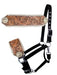 Showman Tooled Bronc Halter, Floral/Brown - Jeffers - Horse Supplies > Horse Tack > Horse Halters