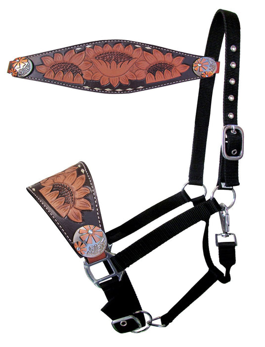 Showman 'Vintage Sunflower' Bronc Halter - Jeffers - Horse Supplies > Horse Tack > Horse Halters