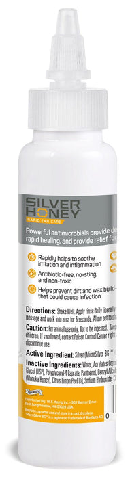 Silver Honey Rapid Ear Care Vet Strength Ear Rinse, 4 fl oz Bottle - Jeffers - Animal Health & Wellness > Ear Care