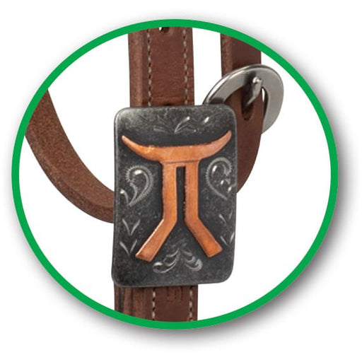 Smarty x Synergy Latigo Lined Oil Harness Leather Headstall, 3/4', Sliding Ear - Jeffers - Horse Supplies > Horse Tack > Bridles & Headstalls