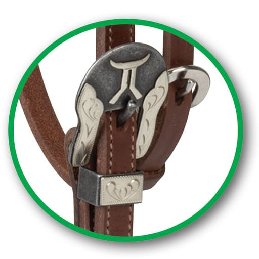 Smarty x Synergy Latigo Lined Oil Harness Leather Headstall, 5/8' Straight Brow - Jeffers - Horse Supplies > Horse Tack > Bridles & Headstalls