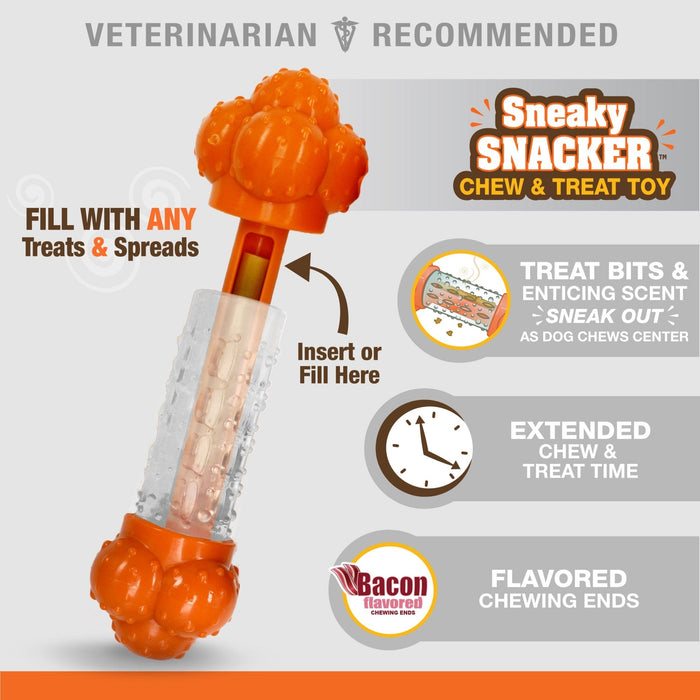 Sneaky Snacker Dog Treat Toy, Bacon - Jeffers - Dog Supplies > Dog Toys