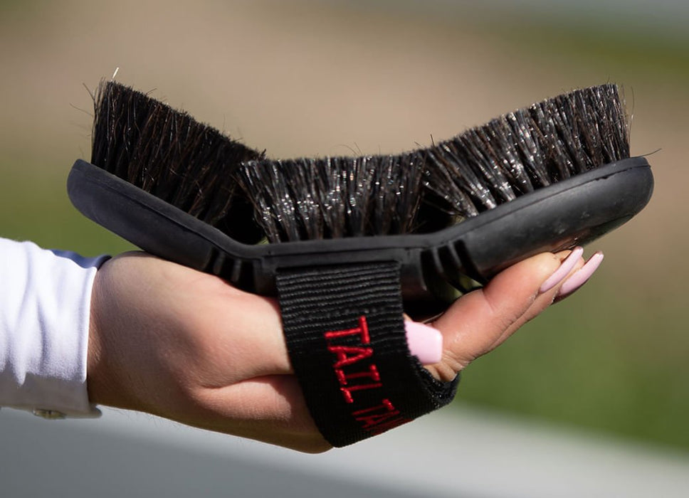 Soft Touch Flex Brush with Horse Hair Bristles - Jeffers - Horse Supplies > Horse Grooming > Horse Grooming Combs, Brushes & Mitts