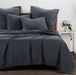 Stonewashed Cotton Velvet Quilt, Grey - Jeffers - Home Goods & Gifts > Blankets, Throws