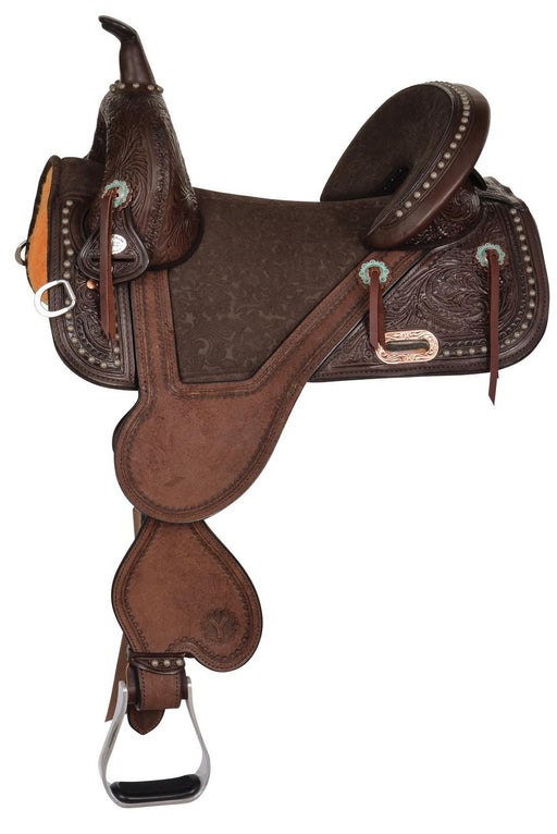 Tammy Fischer Remuda Signature Treeless Barrel Saddle, Medium, Chocolate - Jeffers - Horse Supplies > Horse Tack > Saddles