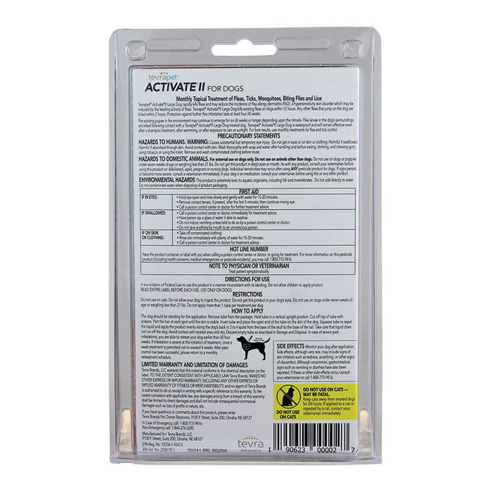 TevraPet Activate II, 4 Month Supply - Jeffers - Animal Health & Wellness > Flea & Tick Control