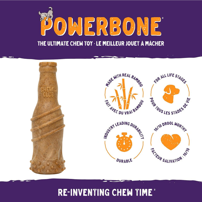 Powerbone Bottle Dog Chew Toy for Power Chewers, 6.5''