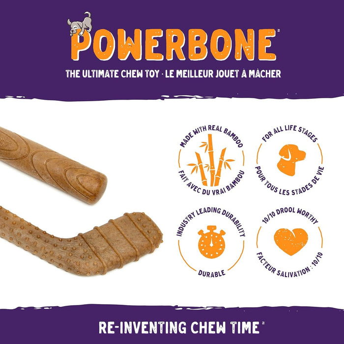 Powerbone Hockey Stick Dog Chew Toy for Power Chewers 12"