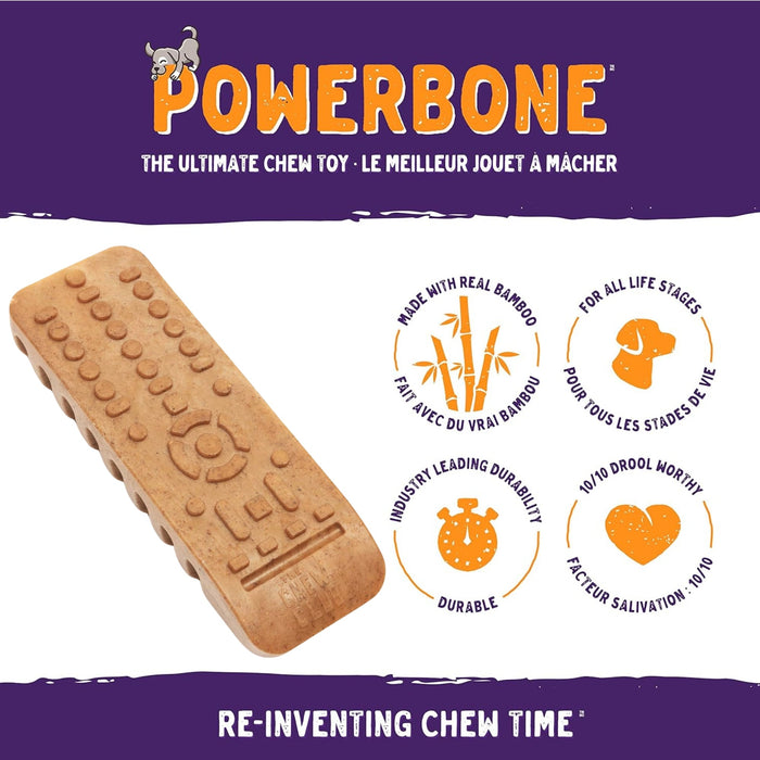 Powerbone TV Remote Dog Chew Toy for Power Chewers 7"