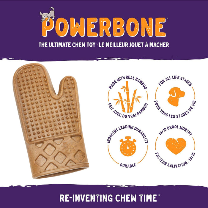 Powerbone Oven Mitt Dog Chew Toy for Power Chewers 7"