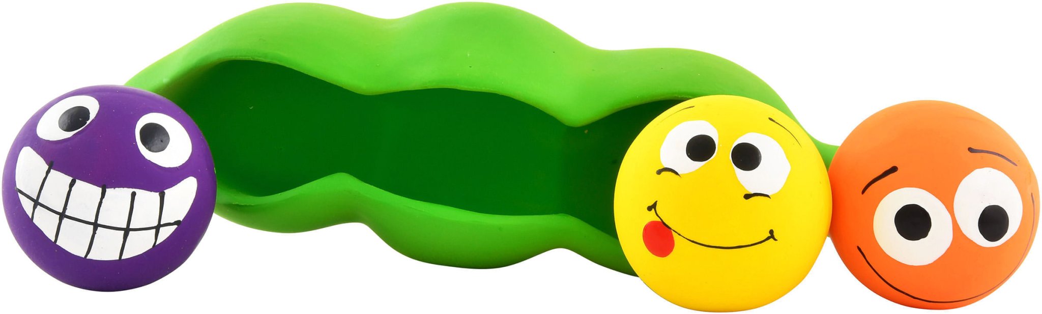 Three Peas in a Pod Latex Dog Toy - Jeffers - Dog Supplies > Dog Toys