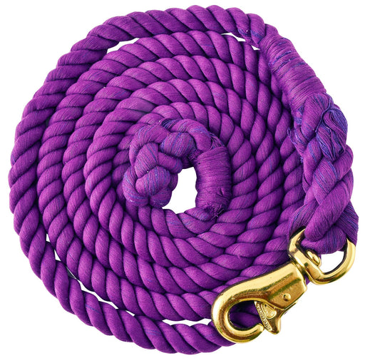 Tough1 Braided Cotton Horse Lead Rope w/ Trigger Bull Snap, 8.5' - Jeffers - Horse Supplies > Horse Tack > Horse Halters