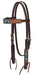 Turquoise Cross Two Toned Browband Headstall - Jeffers - Horse Supplies > Horse Tack > Bridles & Headstalls