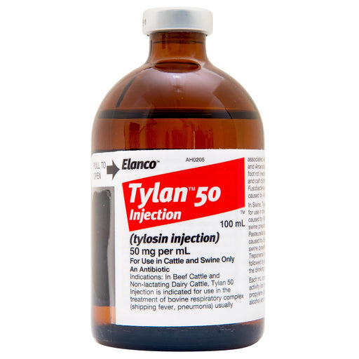 Tylan 50 Injection, 100 mL - Jeffers - Animal Health & Wellness > Medicine