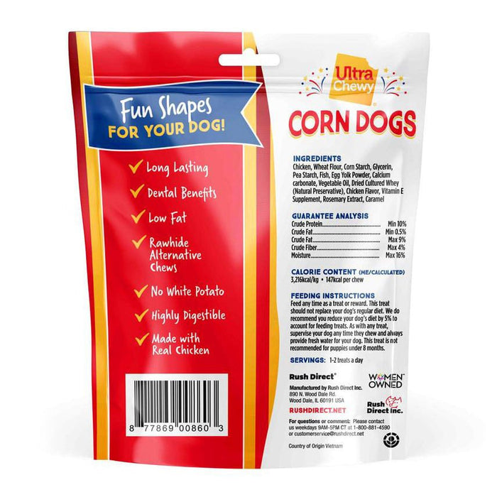 Ultra Chewy Corn Dogs 4ct - Jeffers - Dog Supplies > Dog Treats