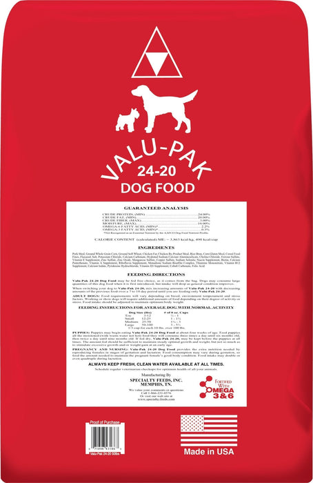 Valu - Pak 24 - 20 Dog Food (Red Bag), 50 lb - Jeffers - Dog Supplies > Dog Food > Dry Dog Food