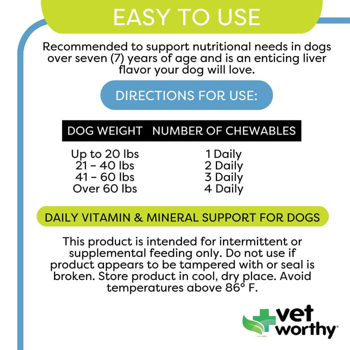 Vet Worthy Multi Vitamin, 60 ct - Jeffers - Animal Health & Wellness > Vitamins & Supplements