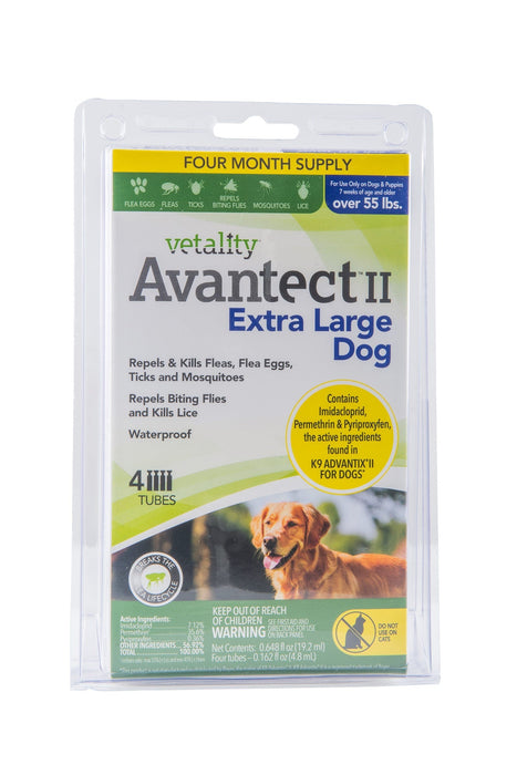 Vetality Avantect II Flea & Tick Topical for Dogs, 4 - pack - Jeffers - Animal Health & Wellness > Flea & Tick Control