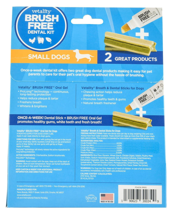 Vetality Brush Free Dental Kit for Dogs - Jeffers - Animal Health & Wellness > Oral Care