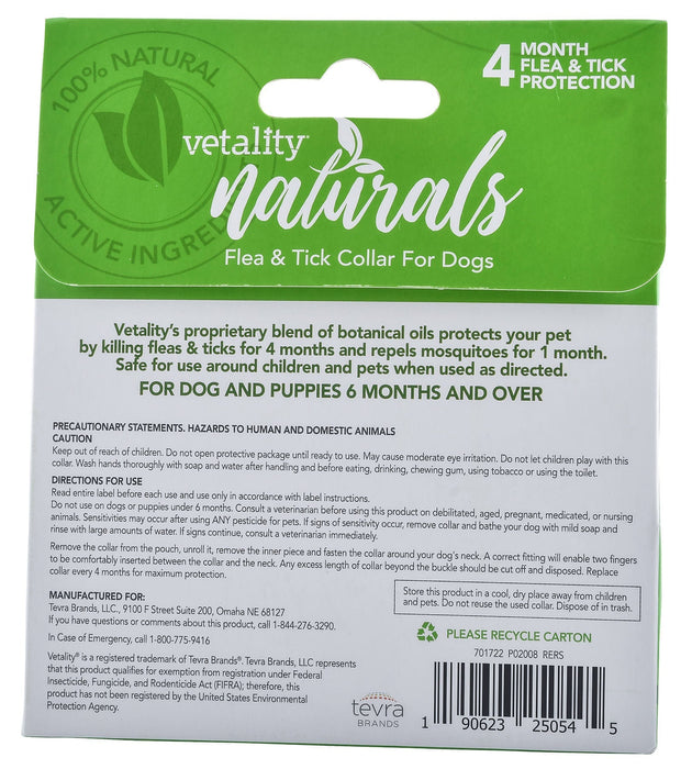 Vetality Naturals Flea & Tick Collar for Dogs - Jeffers - Animal Health & Wellness > Flea & Tick Control