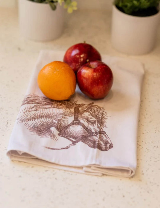 Vintage Horse Head Flour Sack Kitchen Towel, 100% Cotton - Jeffers - Home Goods & Gifts > Kitchen