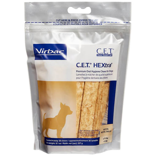 Virbac C.E.T. HEXtra Premium Dental Oral Hygiene Chews for Dogs, 30 ct - Jeffers - Animal Health & Wellness > Oral Care