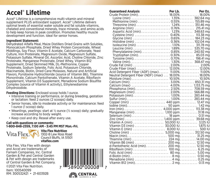 Vita Flex Pro Accel Lifetime Health & Wellness Formula Supplement for Horses - Jeffers - Animal Health & Wellness > Vitamins & Supplements