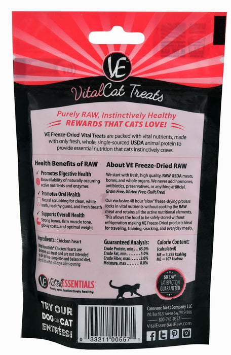 Vital Cat Freeze - Dried Chicken Hearts Cat Treats - Jeffers - Cat Supplies > Cat Treats