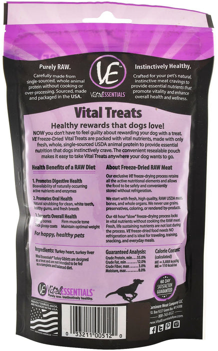 Vital Essentials Freeze - Dried Turkey Giblets Dog Treats - Jeffers - Dog Supplies > Dog Treats