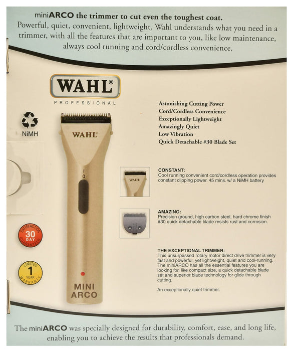 Wahl Mini Arco Trimmer (& Replacement Blades) - Jeffers - Animal & Pet Supplies > Pet Grooming > Pet Hair Clippers & Trimmers