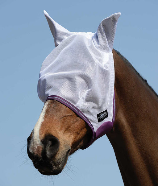 WeatherBeeta ComFITec Airflow Fly Mask, White/ Violet/ Blue - Jeffers - Horse Supplies > Horse Fly Masks