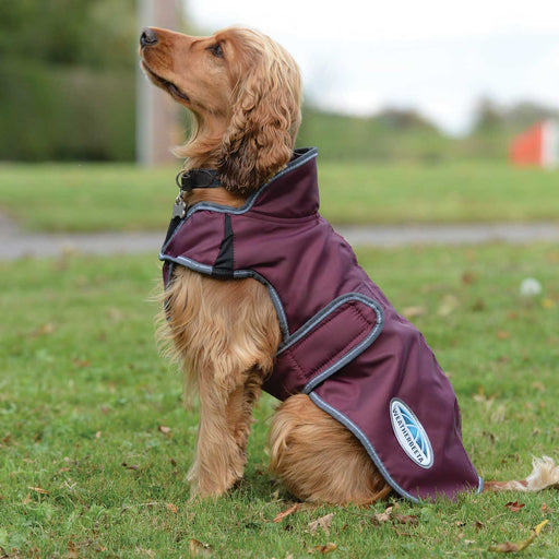 WeatherBeeta ComFITec Windbreaker Free Deluxe Dog Coat, Maroon/Gray/White - Jeffers - Dog Supplies > Dog Apparel