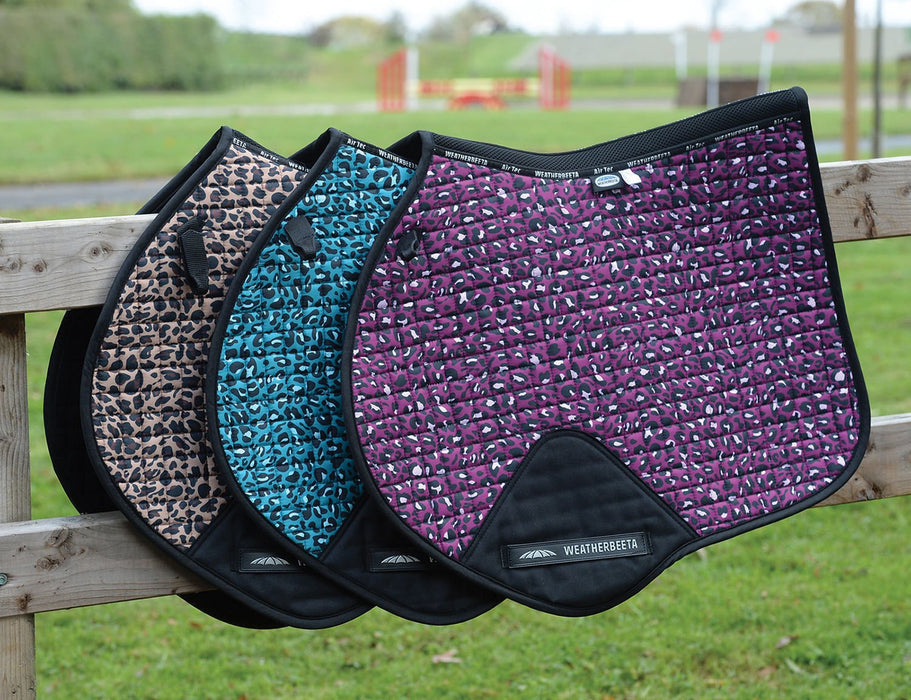 WeatherBeeta Prime Leopard Jump Shaped Saddle Pad - Jeffers - Horse Supplies > Horse Tack > Saddle Pads & Blankets