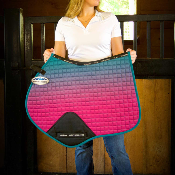 WeatherBeeta Prime Ombre Jump Shaped Saddle Pad - Jeffers - Horse Supplies > Horse Tack > Saddle Pads & Blankets