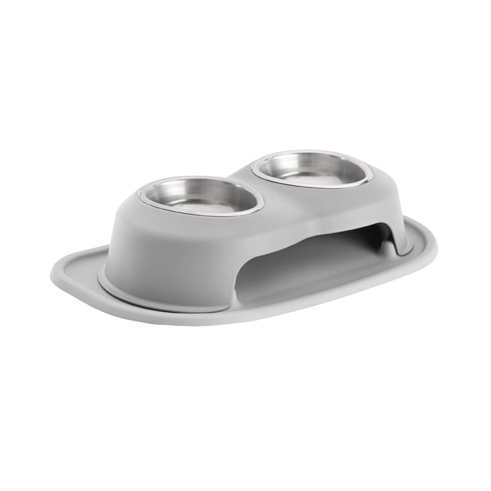 WeatherTech Double High Pet Feeding System, Stainless Steel - Jeffers - Animal & Pet Supplies > Pet Bowls, Feeders & Waterers